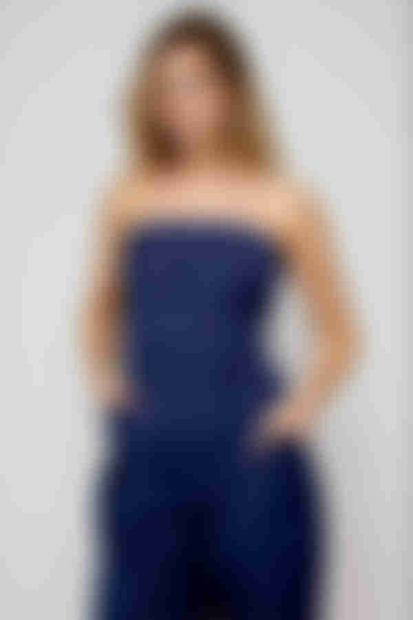 Urban Grace Strapless Jumpsuit - Navy