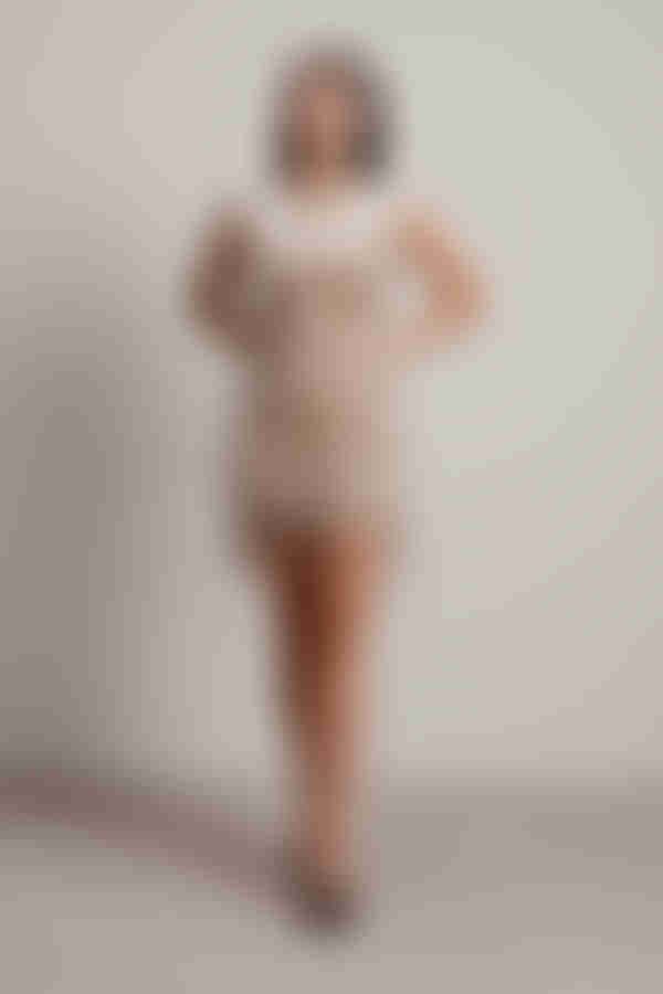 In My Feels Velvet Ruched Mini Dress - Nude