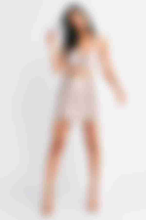 Out Of Your League Cutout Bodycon Mini Dress - Nude