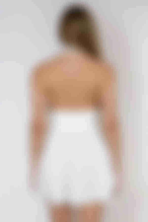 Sparkle Up Beaded Mesh Mini Dress - Off White