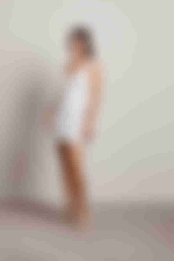 Sunny Days Ruffled Sleeve Bodycon Mini Dress - Off White