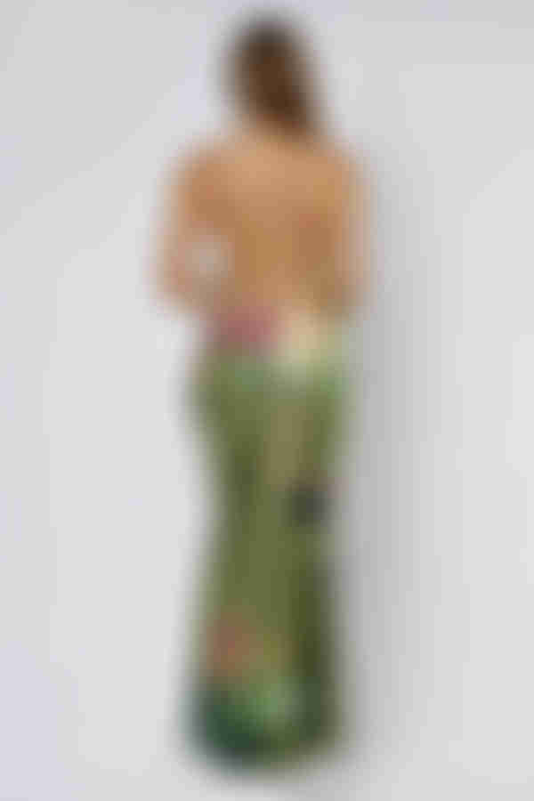 Call Me Darling Floral Open Back Maxi Dress - Olive