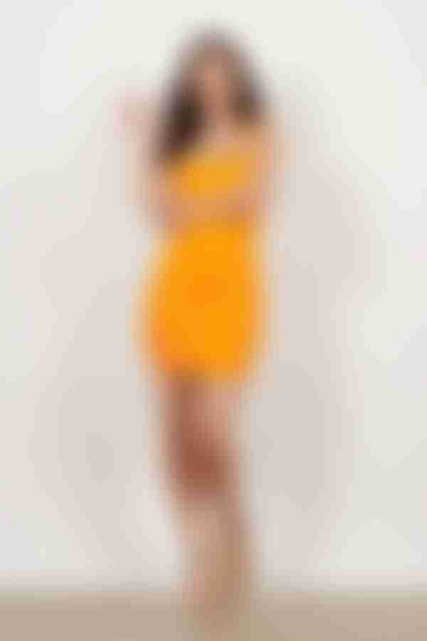 Krya Orange Bodycon Dress