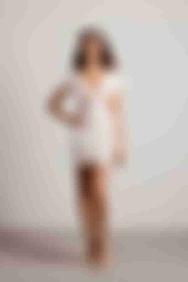 Fairplay Floral Cutout Mini Dress - Peach Multi