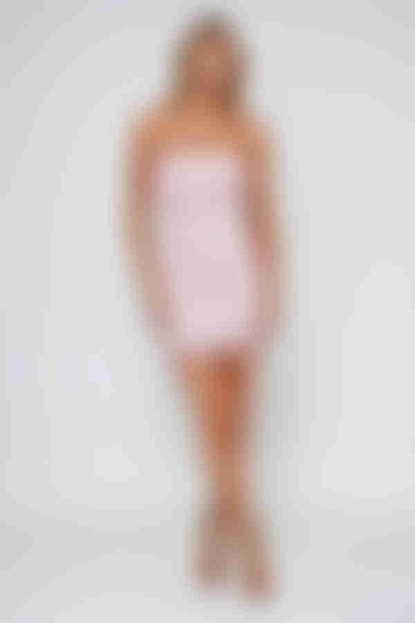 Dazzle Babe Pearl Sequin Mini Dress - Pink