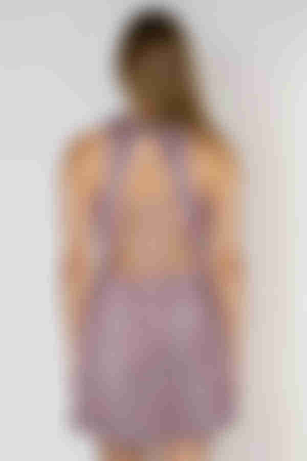 Glitter Mood Lace Up Sequin Mini Dress - Pink