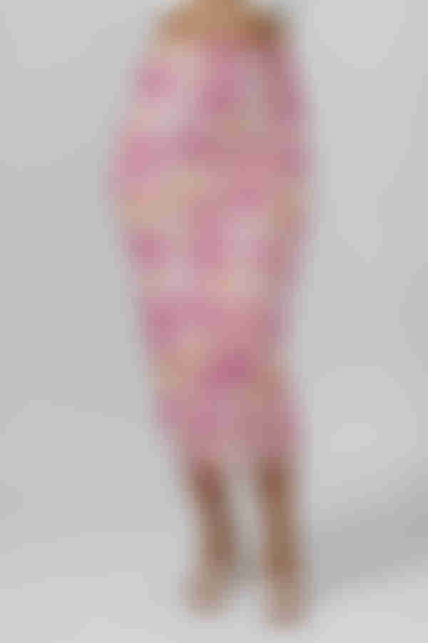 Catch the Breeze Floral Mesh Maxi Skirt - Pink/Yellow