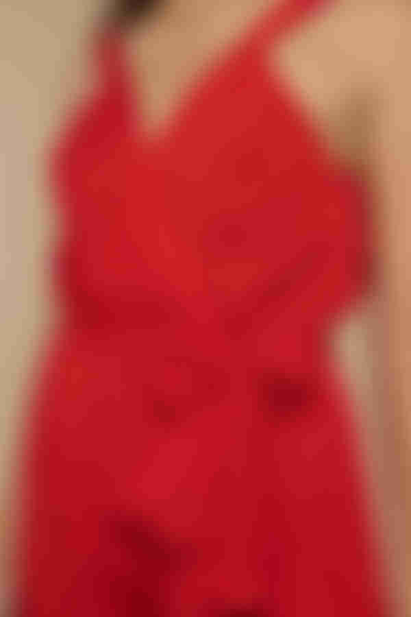 The Fifth Label Gilded Surplice Jumpsuit - Red