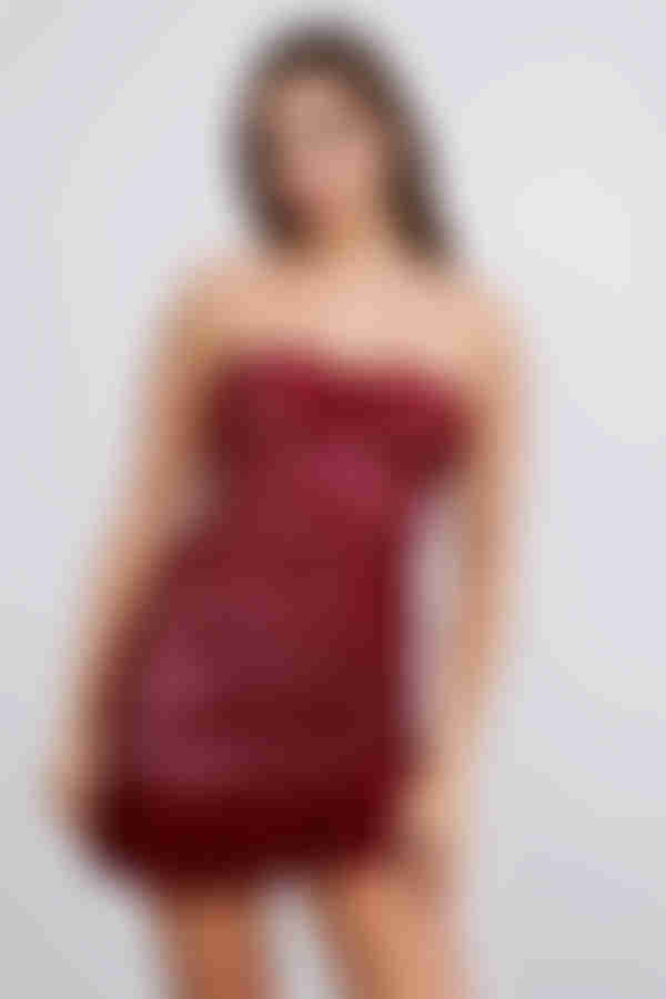 Sweet Sin Lace Bustier Mini Dress - Red