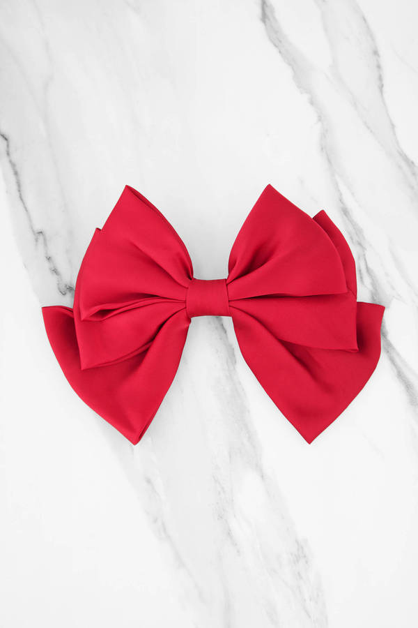 Tis The Season Red Bow Tie Hair Clip - $12 | Tobi US