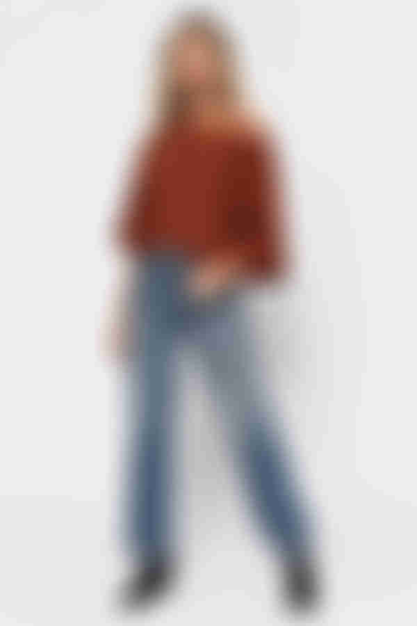 Sweet Dreams Ribbed Knit Sweater - Rust