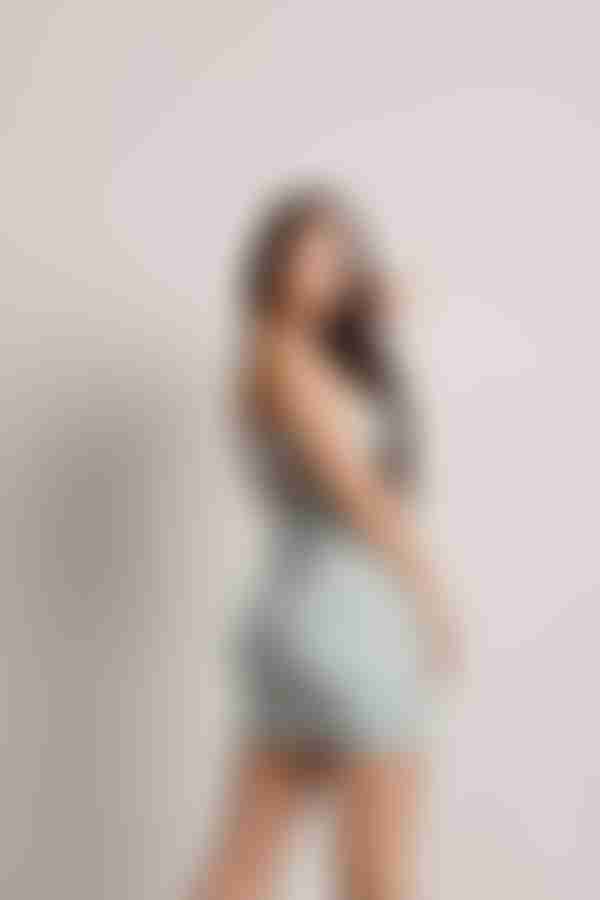 Willie Open Twist Back Bodycon Mini Dress - Sage