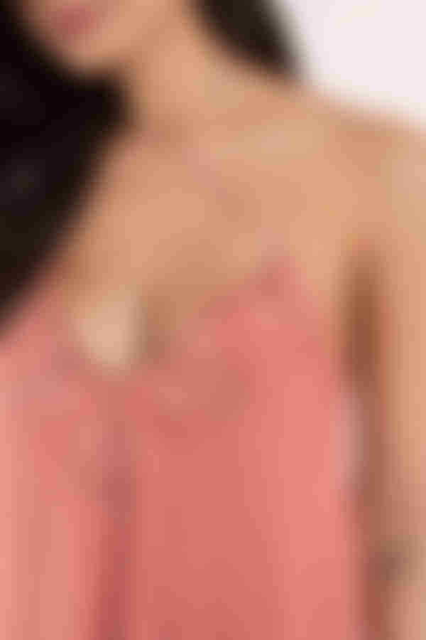 The Jetset Diaries Desert Rose Cross Halter Romper - Salmon