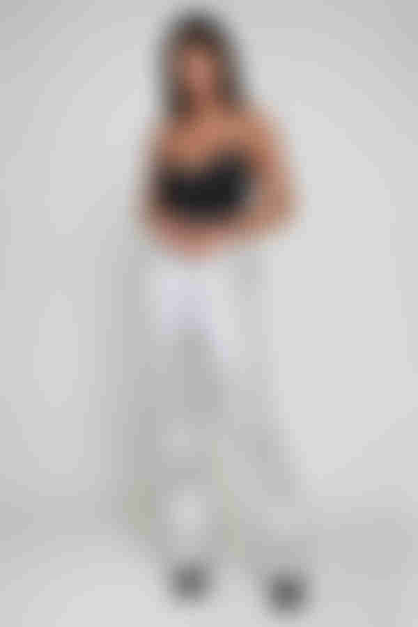 Cosmic Charm Metallic Flare Pants - Silver