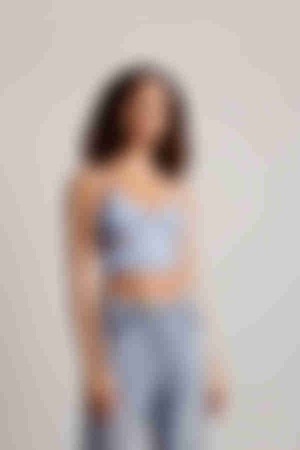 Ease In Crop Top - Sky Blue