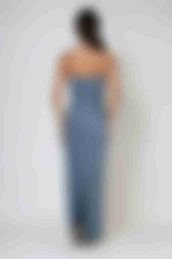 Siren Twist Cutout Bodycon Maxi Dress - Slate Blue