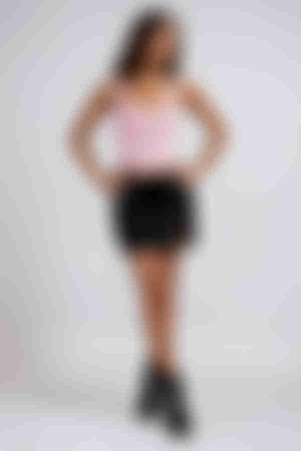 Too Cute To Handle Ribbed Tank Top - Soft Pink