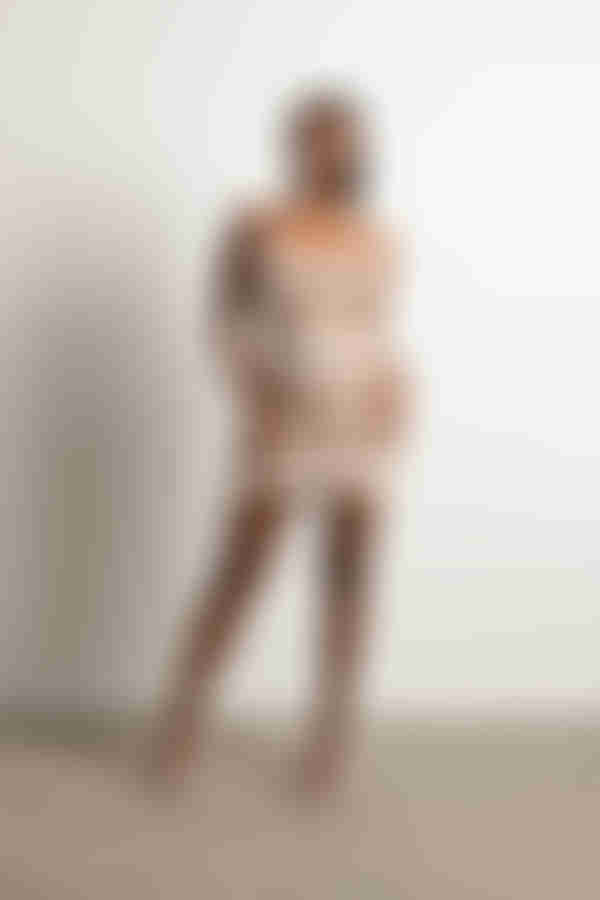 Emilia Stripe Knit Mini Dress - Tan Multi