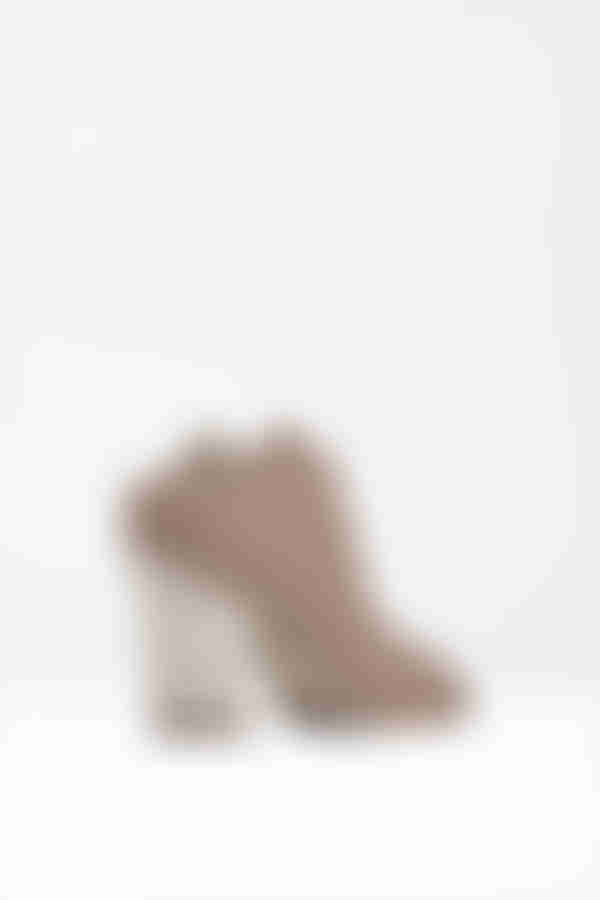 Dolce Vita Noa Peep Toe Heels - Taupe Nubuck