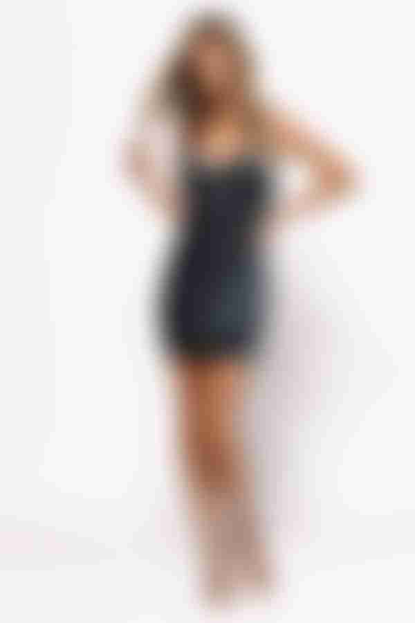 Crush On You Lace Up Bodycon Mini Dress - Teal