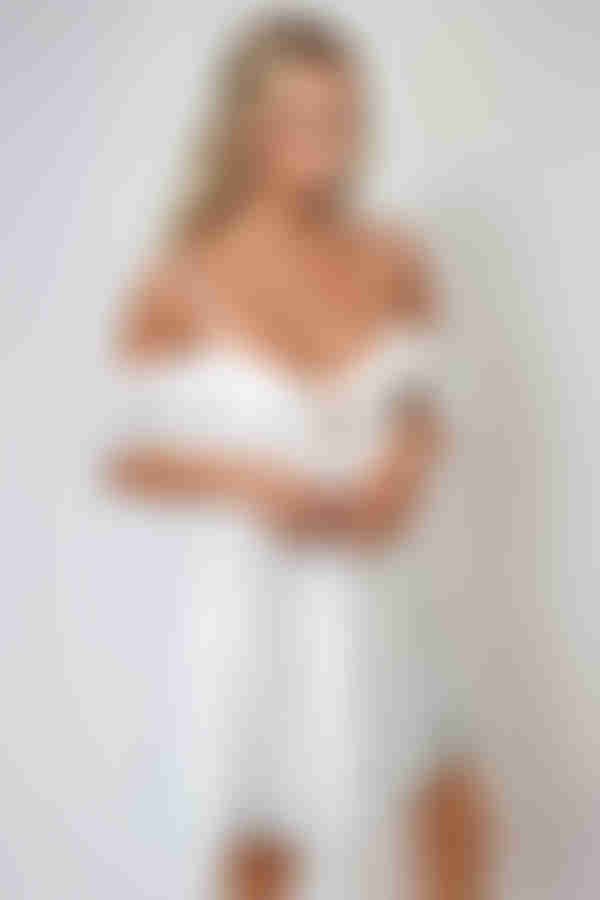 Chase The Light Eyelet Puff Mini Dress - White