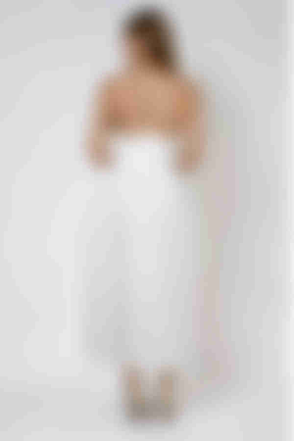 Dancing in Dreams V-Neck A-Line Midi Dress - White