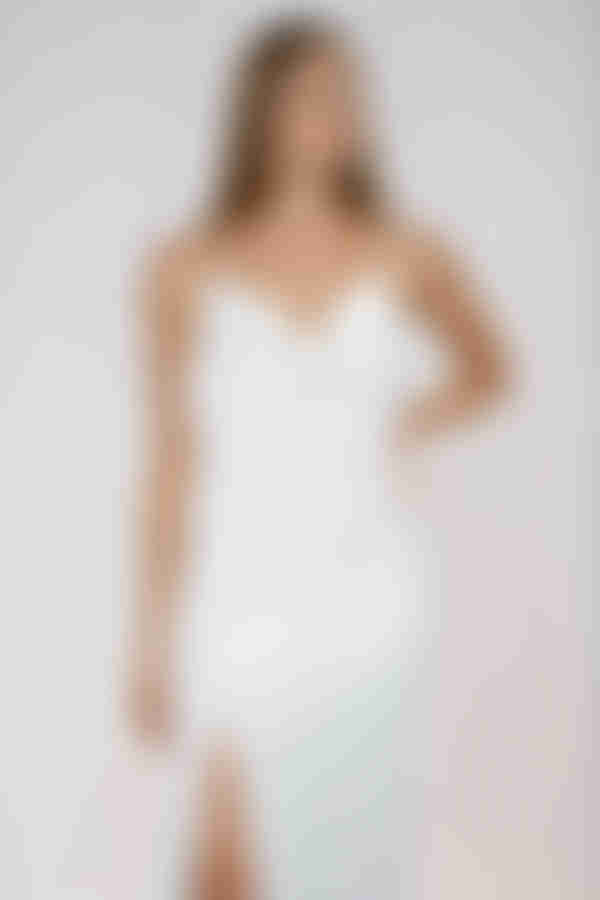 Feel the Sunshine Side Button Satin Midi Dress - White