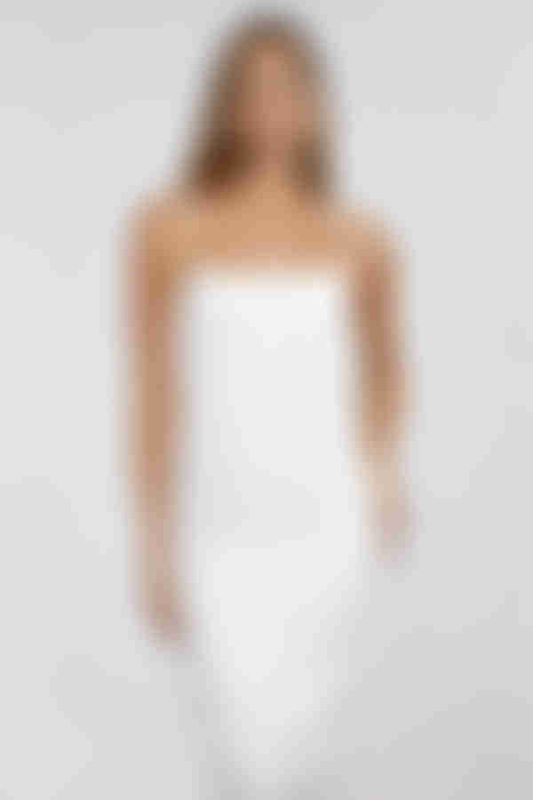 Flirt Alert Ruched Bodycon Midi Dress - White