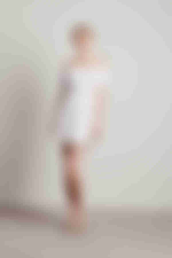 Fresh Air Off The Shoulder Skater Mini Dress - White