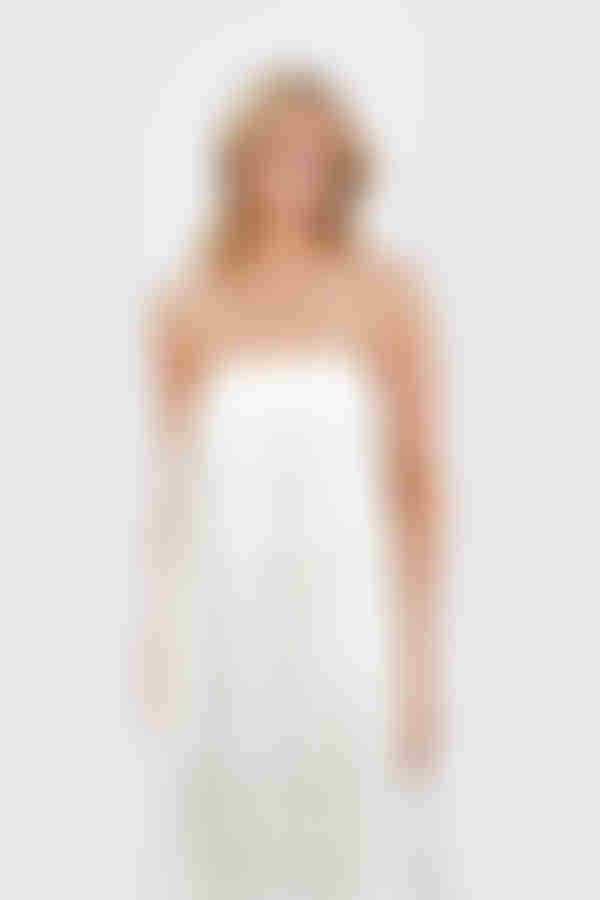 Julianne Chiffon Tiered Maxi Dress - White