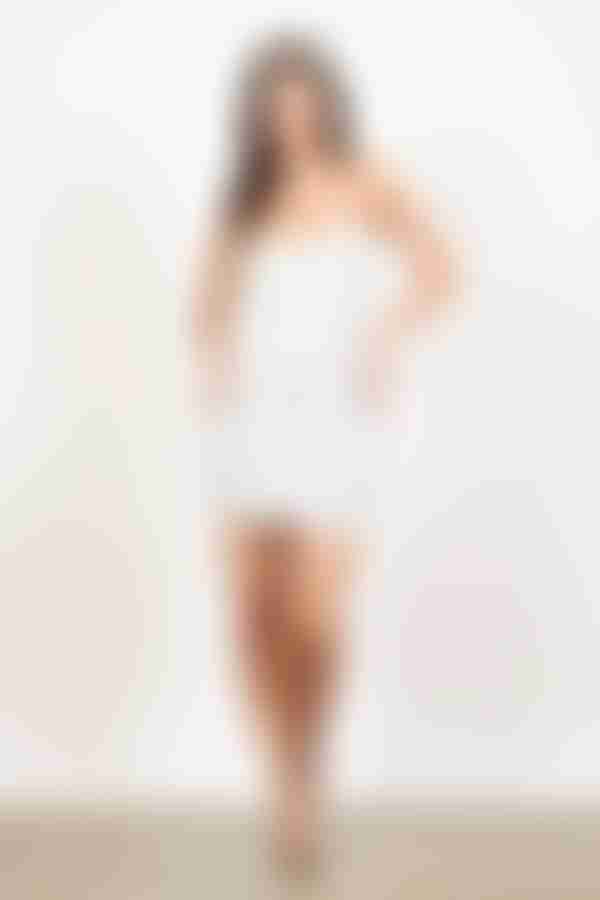 Last Goodbye Bustier Bodycon Mini Dress - White