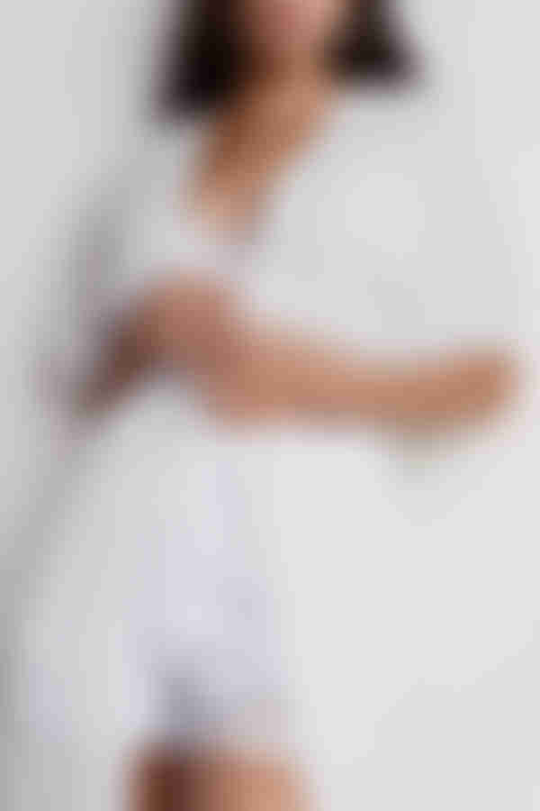 Morning Song Lace Knotted Maxi Cover Up - White