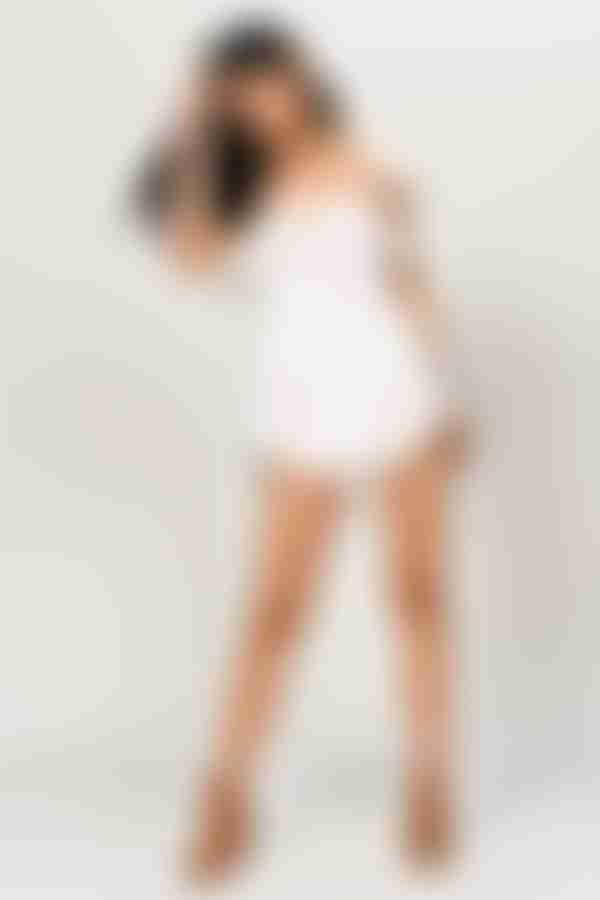 Sally Floral Romper - White Multi