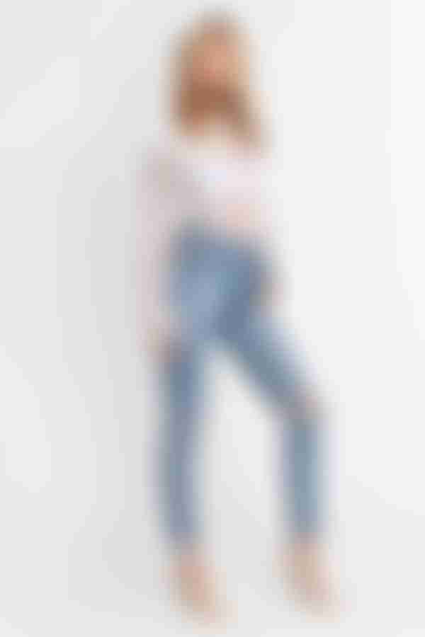 Nickie Sheer Lace Top - White