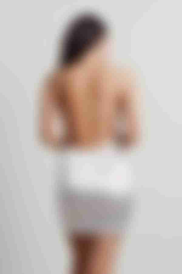 Night Lights Satin Bodycon Mini Dress - White