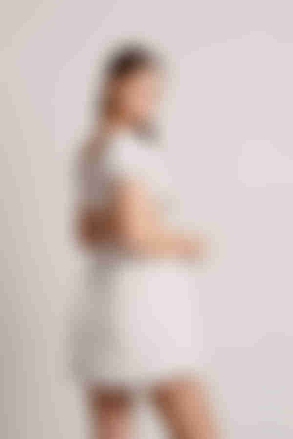 Sunny Fields Cutout Babydoll Mini Dress - White