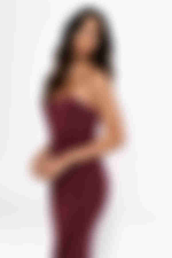 Jennifer Sweetheart Trumpet Maxi Dress - Wine