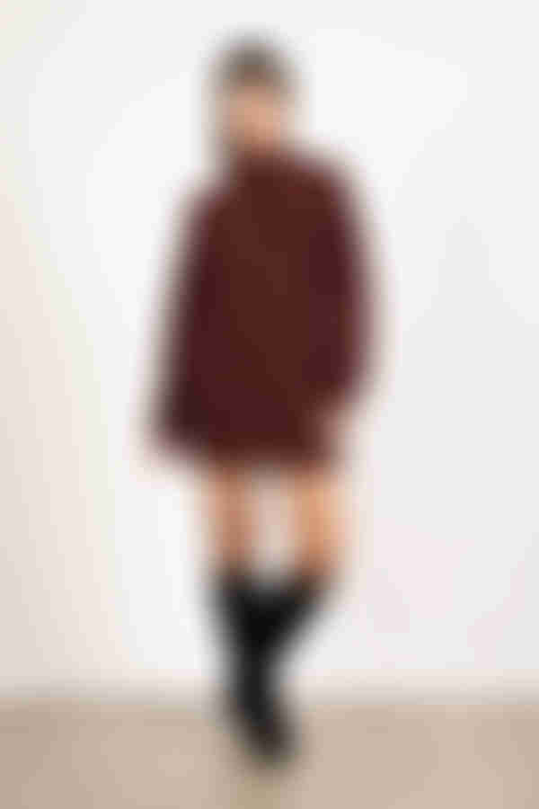 Need You Lace Up Mini Dress - Wine