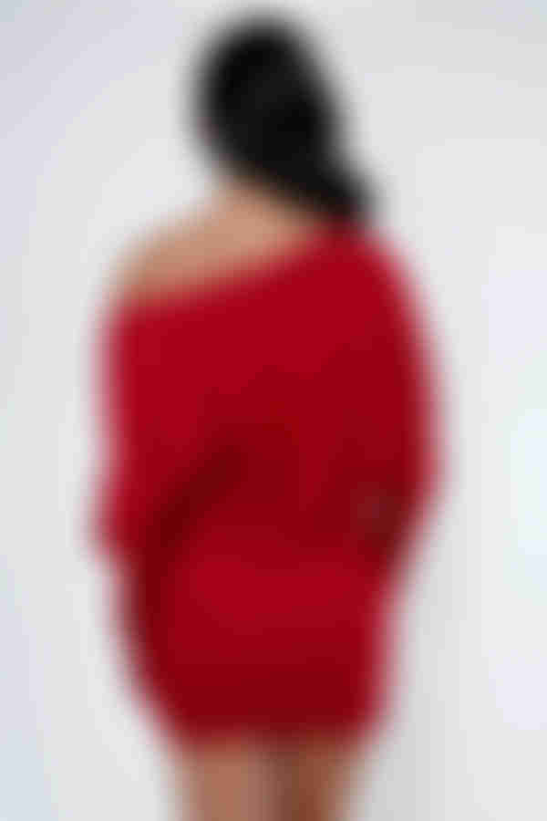 Say Less One Shoulder Bodycon Mini Dress - Wine