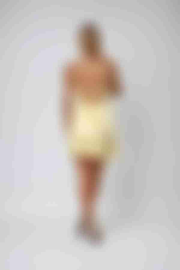 Just Like Magic Satin Corset Mini Dress - Yellow