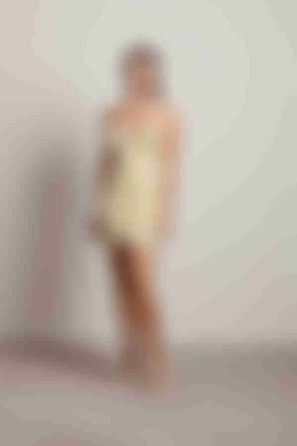 Love Interest Floral Bodycon Mini Dress - Yellow