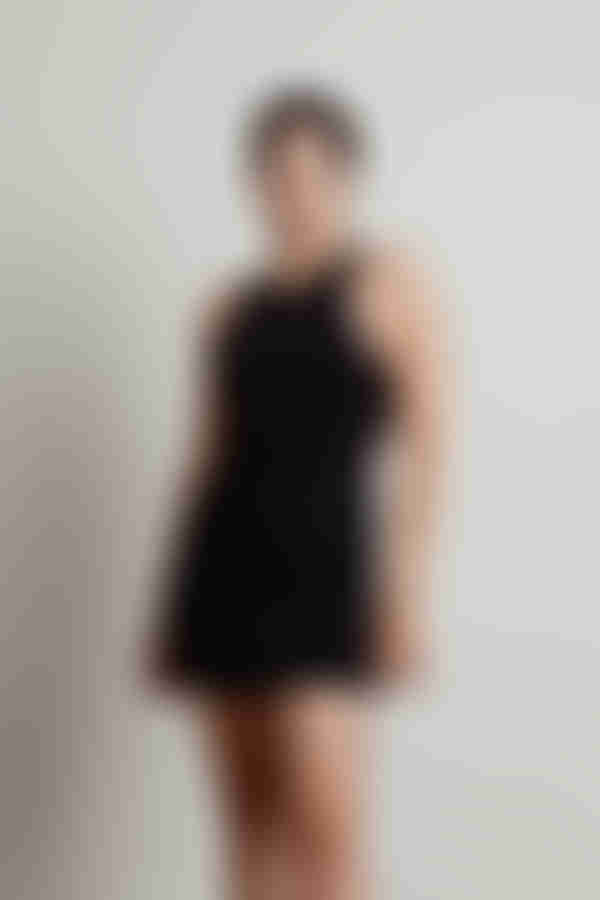 Brianna Open Back Bodycon Mini Dress - Black