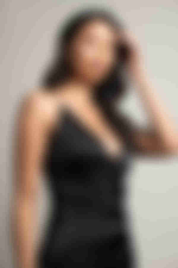 Mariella Black Surplice Bodycon Mini Dress