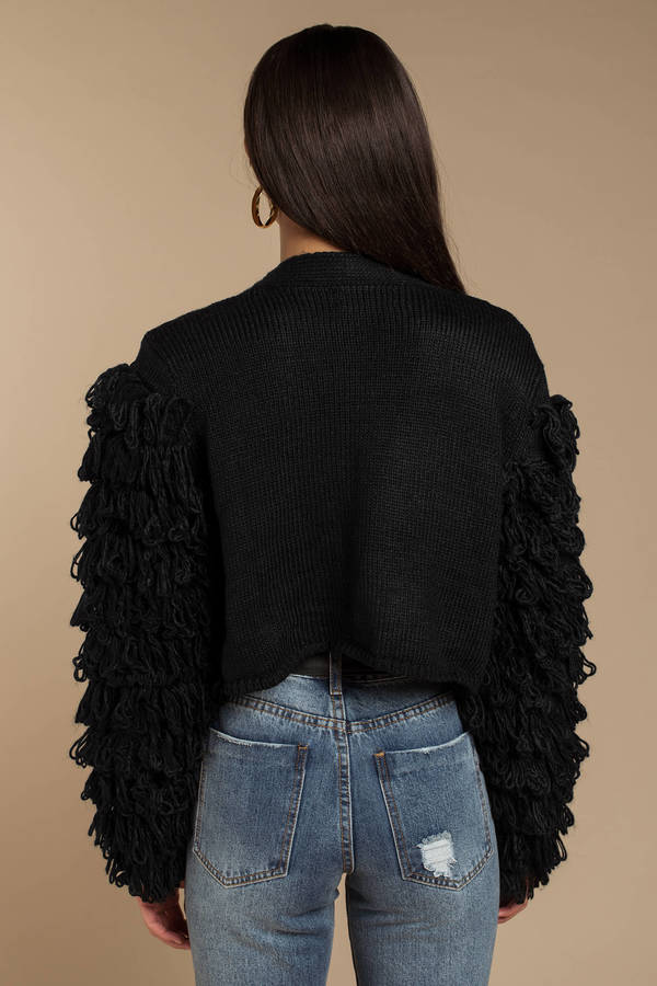 Line and dot fringe on sale sweater