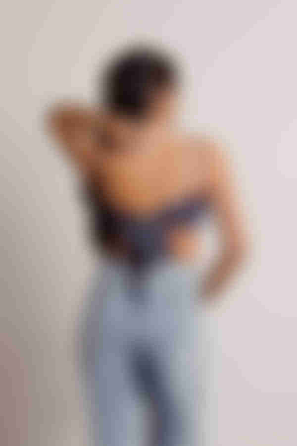 Lasso In Crop Top - Blue