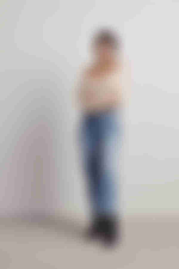 Caelan Ribbed Knit Sweater - Cream