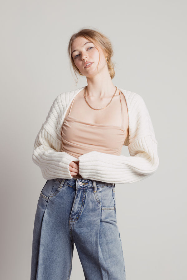 Broderie Anglaise Cropped Cardigan - OBSOLETES DO NOT TOUCH