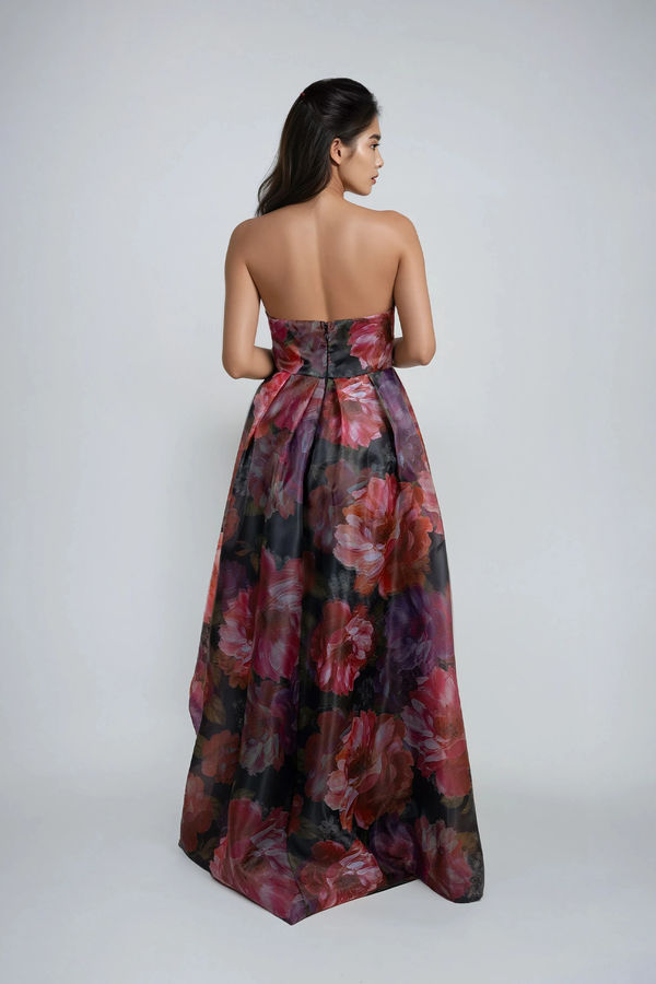 Soft Armor Corset Bubble Maxi Dress - Pink Combo
