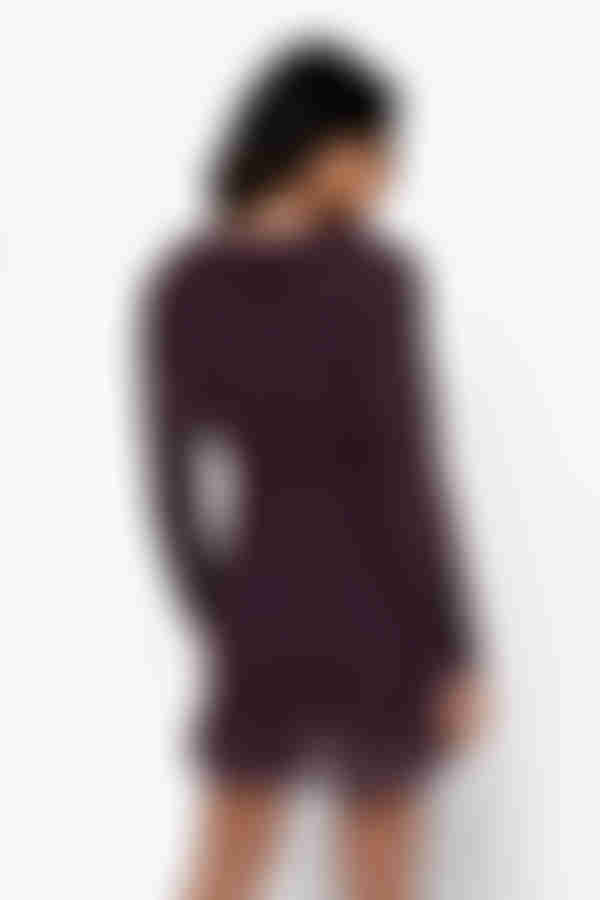 Wake Up Ruffle Skater Mini Dress - Plum