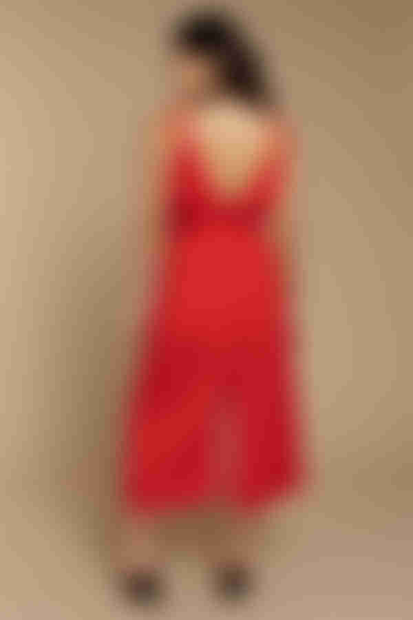 The Fifth Label Gilded Surplice Jumpsuit - Red
